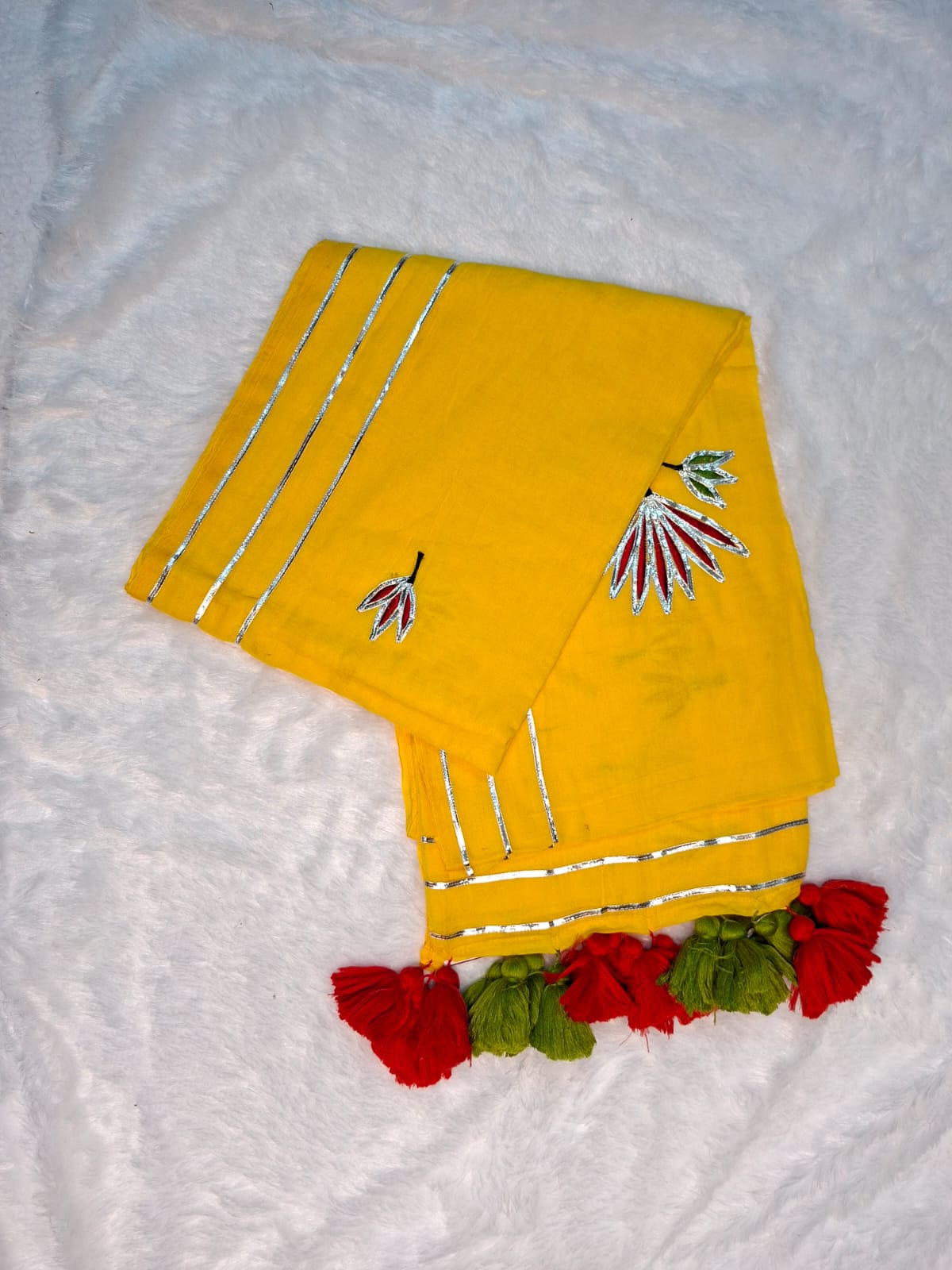 Gota Patti Saree in Yellow