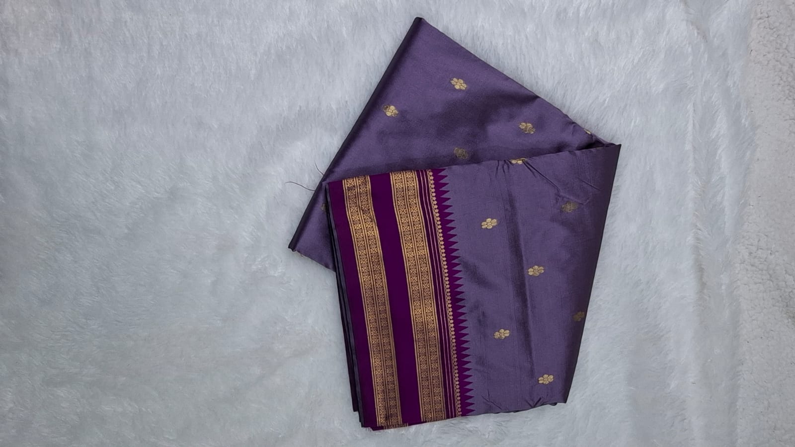 Narayan Peth Saree in Gray